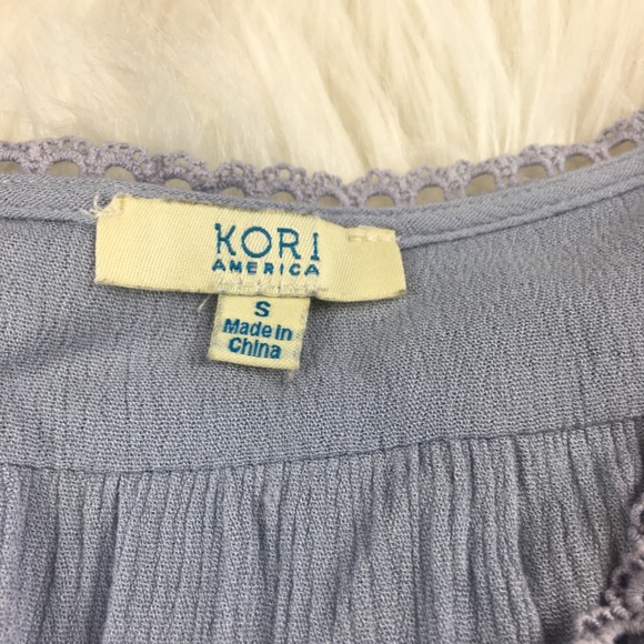 Kori America Blouse Small Long Sleeve Buttons - Picture 3 of 5